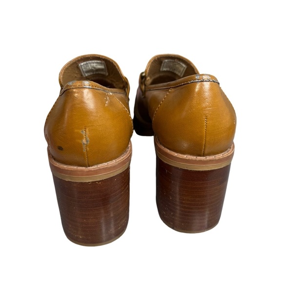 Skechers Womens size 8.5 heels Y2K chucky brown leather slip on shoes - Picture 7 of 7